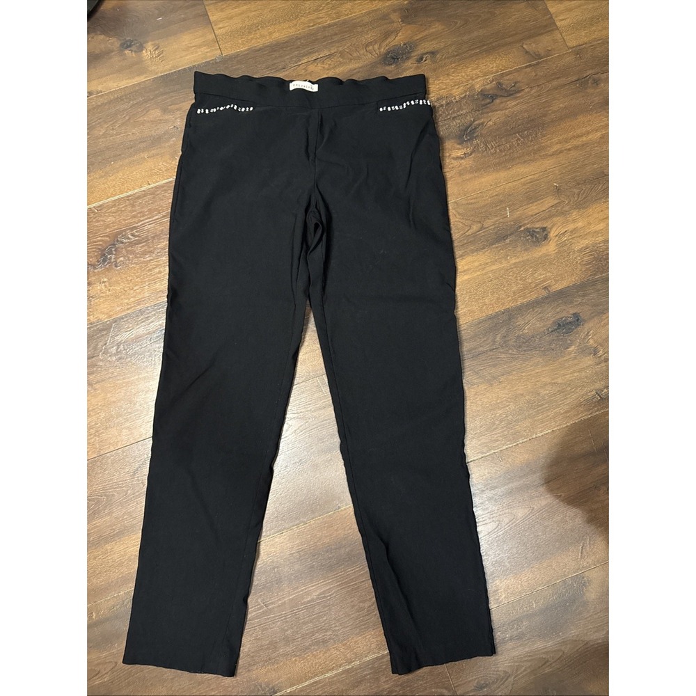 Retrology‎ Stretch Pants Black Size Large Embellished Pockets